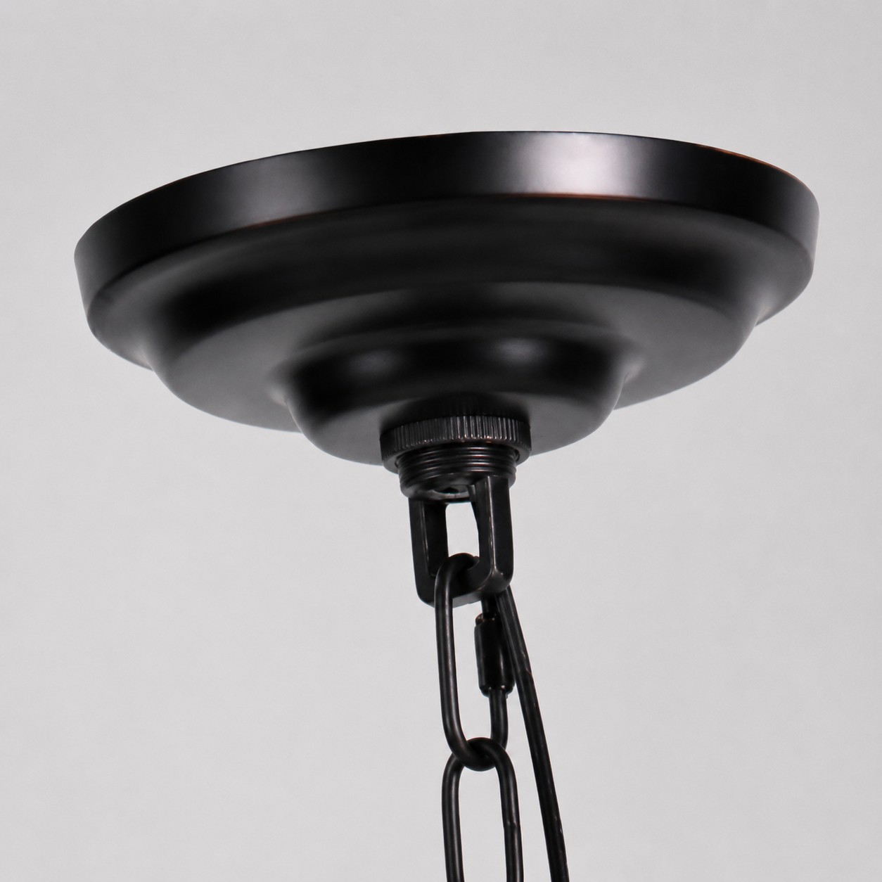 Four-Light Stained Glass Chandelier